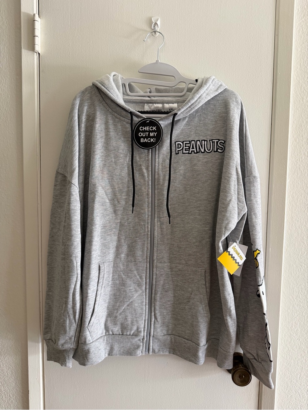 Peanuts Gray Zip-Up Hoodie Jacket